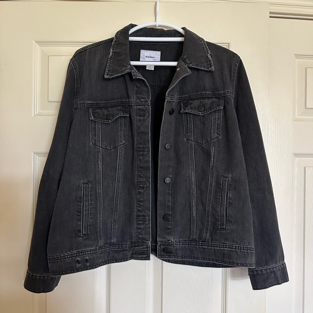 Old Navy black jeans jacket- size XL- gently worn with love